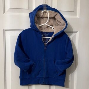 L.L. Bean Kids Royal Blue Fleece-Lined Hoodie